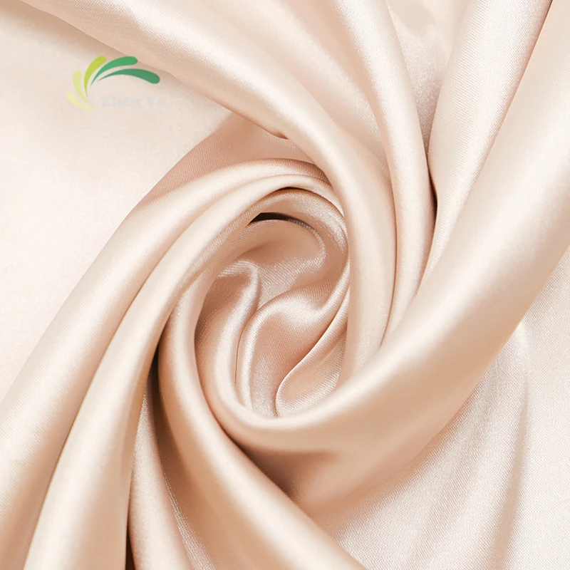 Factory wholesale soft smooth satin woven 100% Polyester  Stretch Silk Satin fabric for summer wedding dress shirt