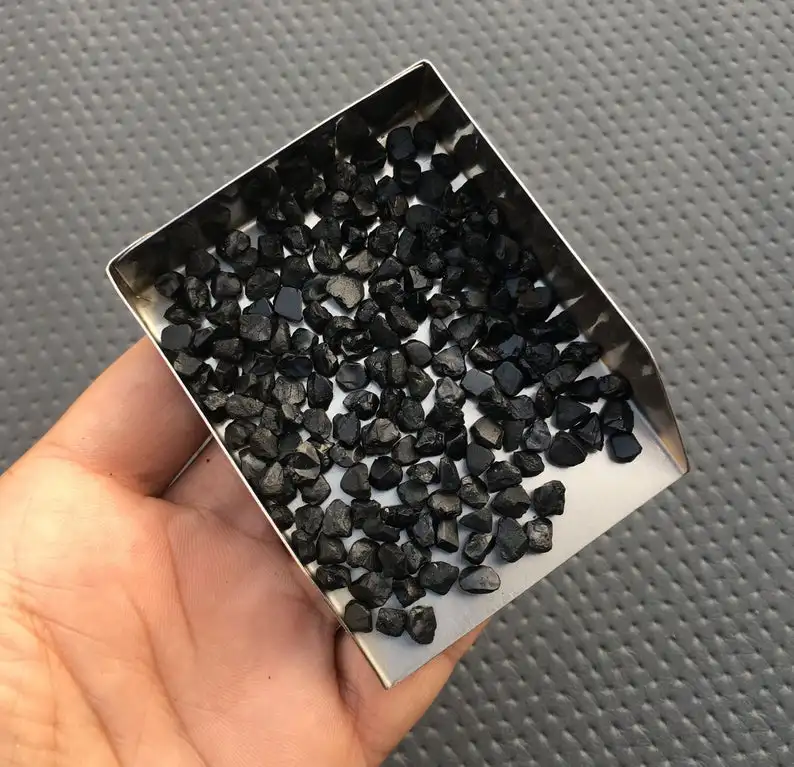 50 Pieces Natural Black Spinel Gemstone Untreated Rough Healing Crystal Loose Stone Handcut Raw Making Jewelry
