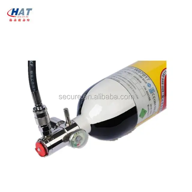 Fireman tools in firefighting work water mist fire extinguisher