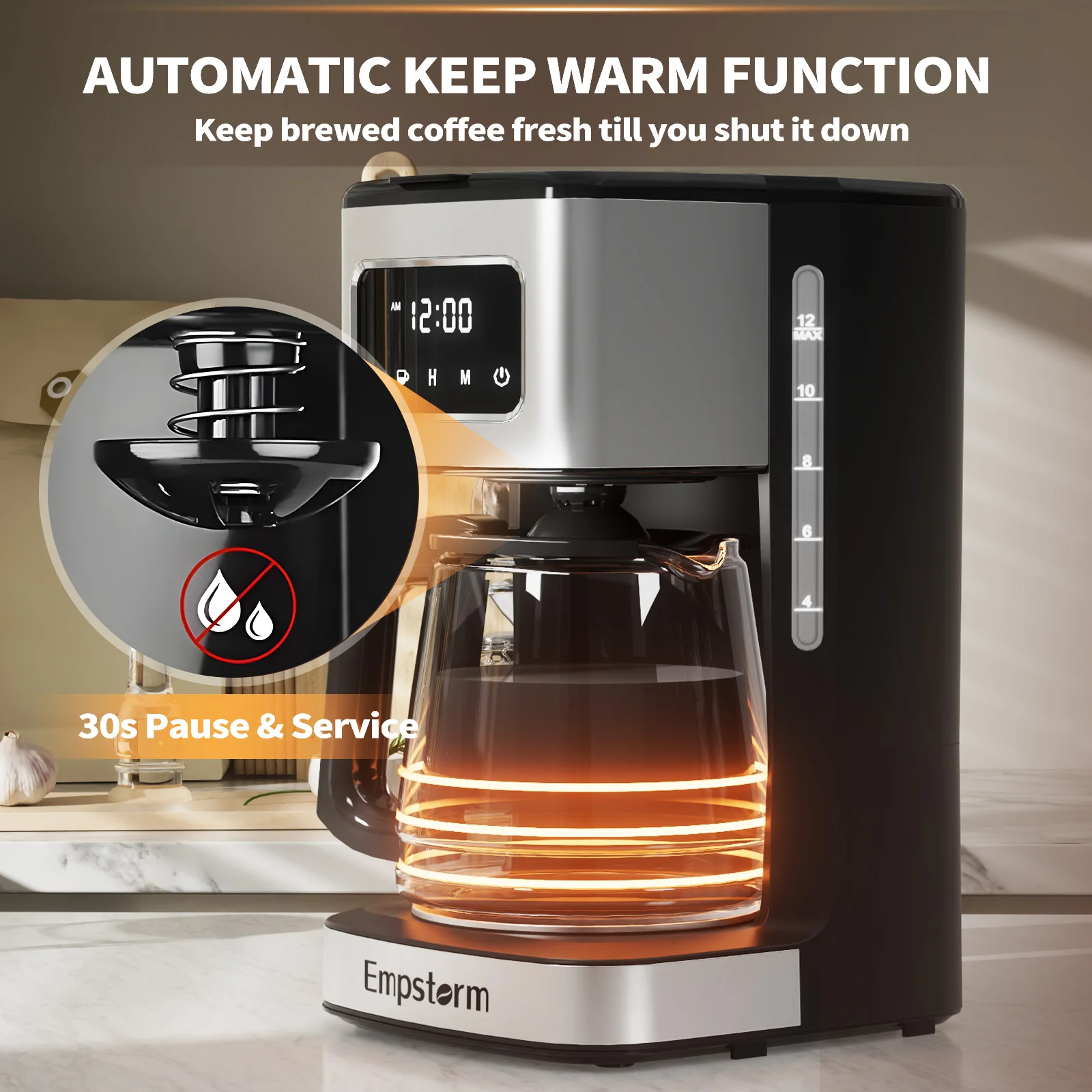 High Quality  Best Price Coffee Maker Cafetera Professional Electric Black Drip Coffee Maker Fully Automatic Machine