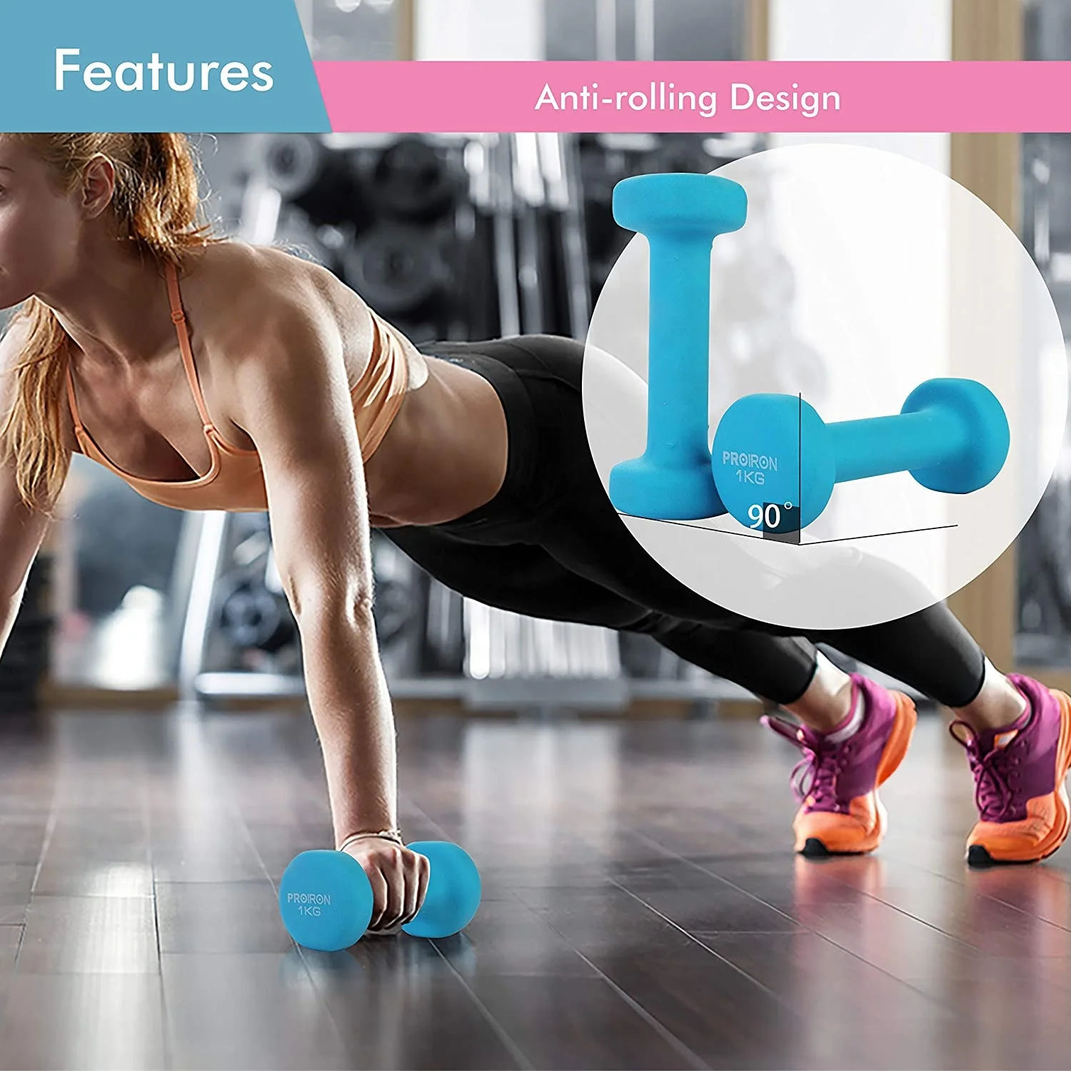 Dumbbell Home Exercise for Ladies Kids Arm Hand Weights Pilates Dumbbells in 1kg 1.5kg 2kg 3kg 4kg 5kg 8kg 10kg