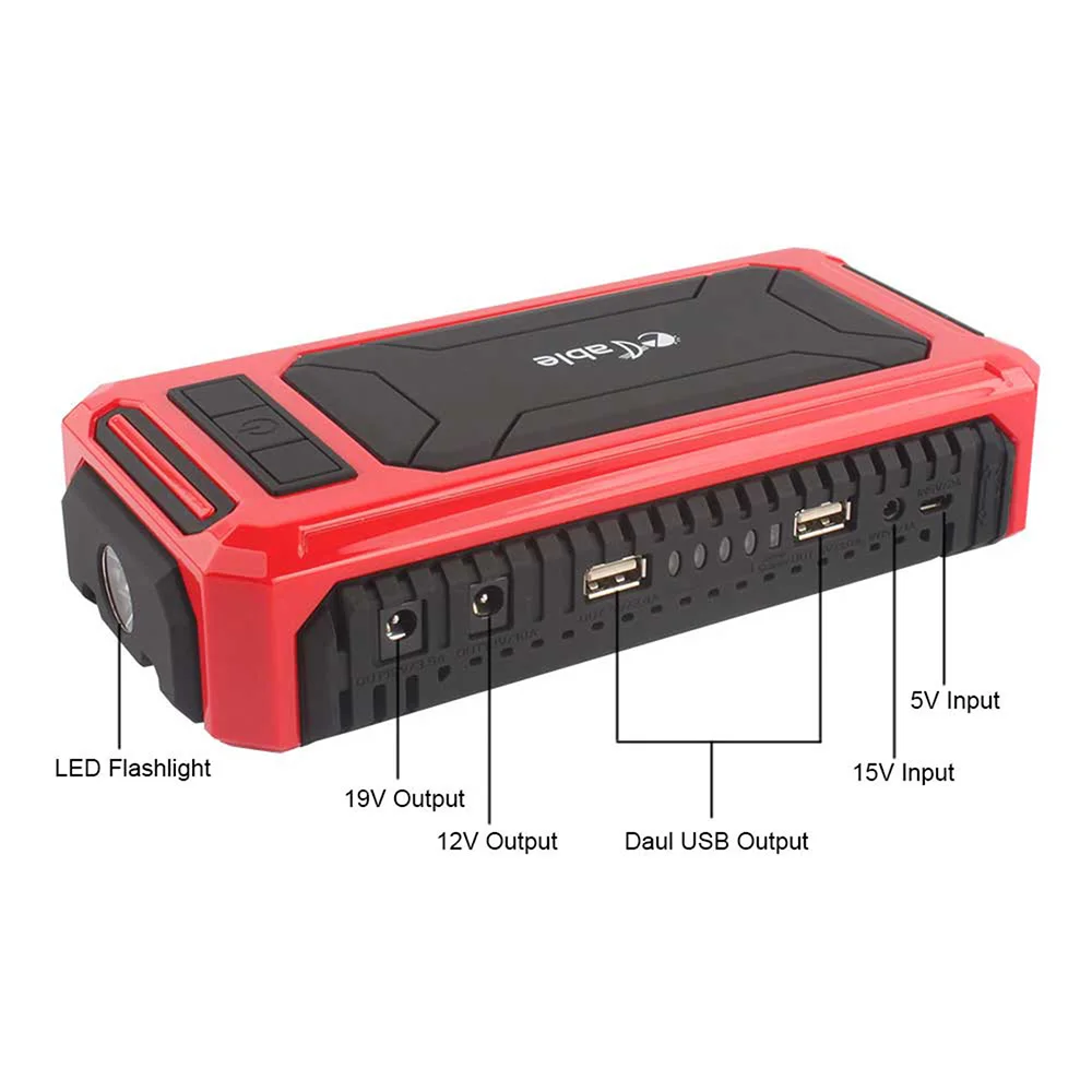 18000 mAh car jump starter multi-function jump starter 12v cars 600 peak current jump starter