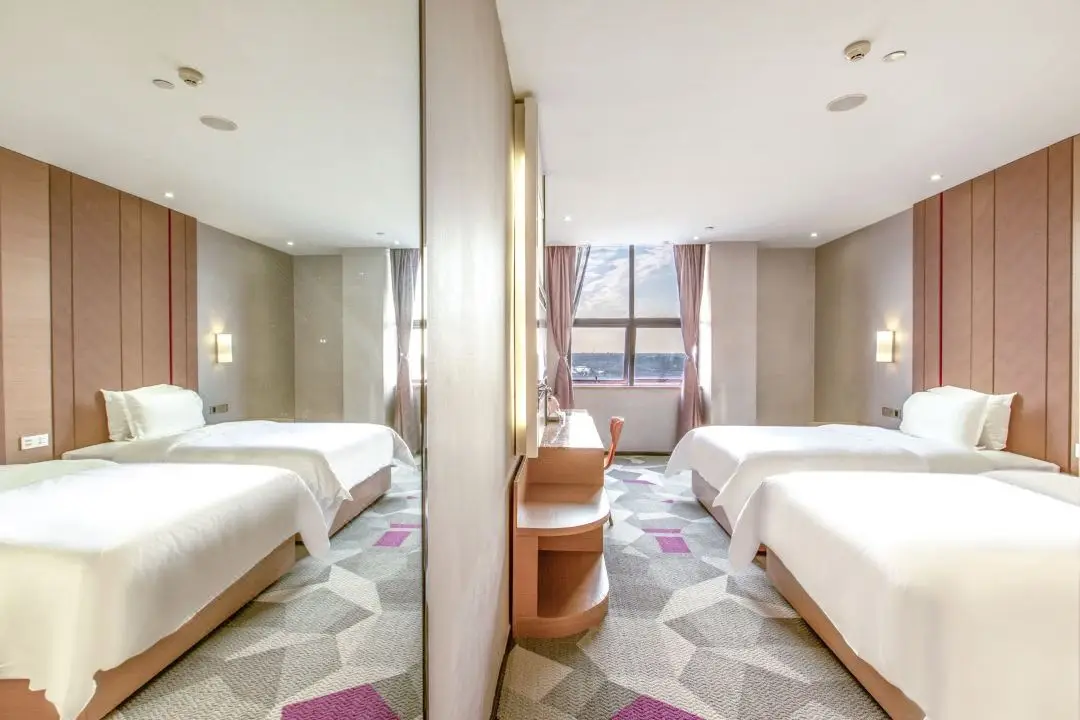 Ready Made 5 Star Chinese Deluxe Twin Room All Set Specification Bedroom Furniture For Ramada Hotel