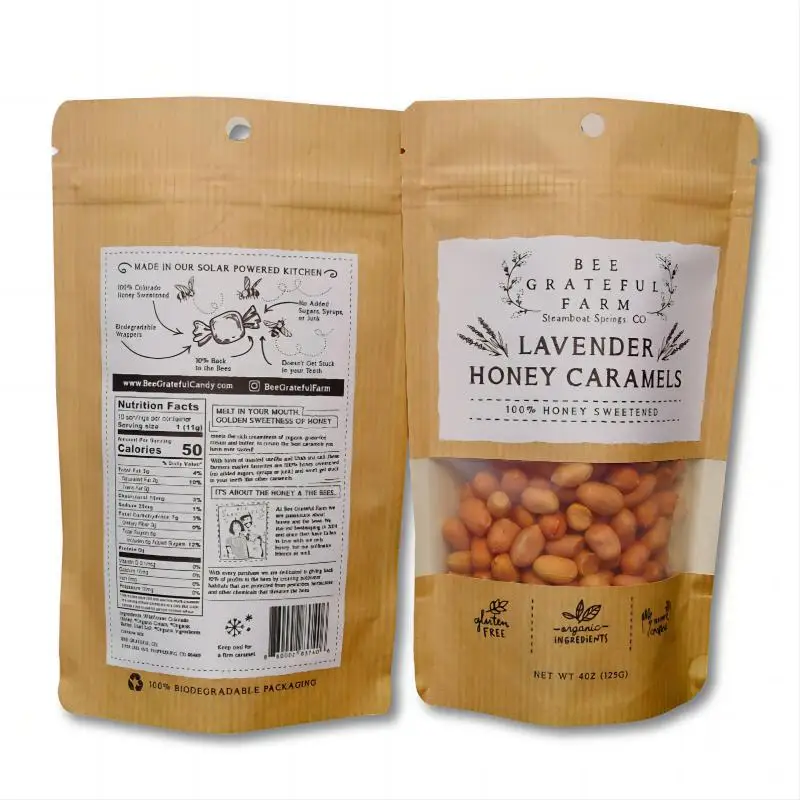 Biodegradable PE Material Tea Wrap Heal Seal Food Packaging for Chocolate Snack Energy Bar Other Sweets