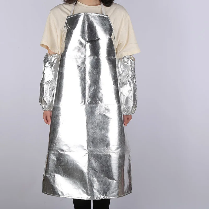 Insulation Fire prevention Apron For Working Safety High Temperature Heat Resistant Aluminum Foil Protective Apron