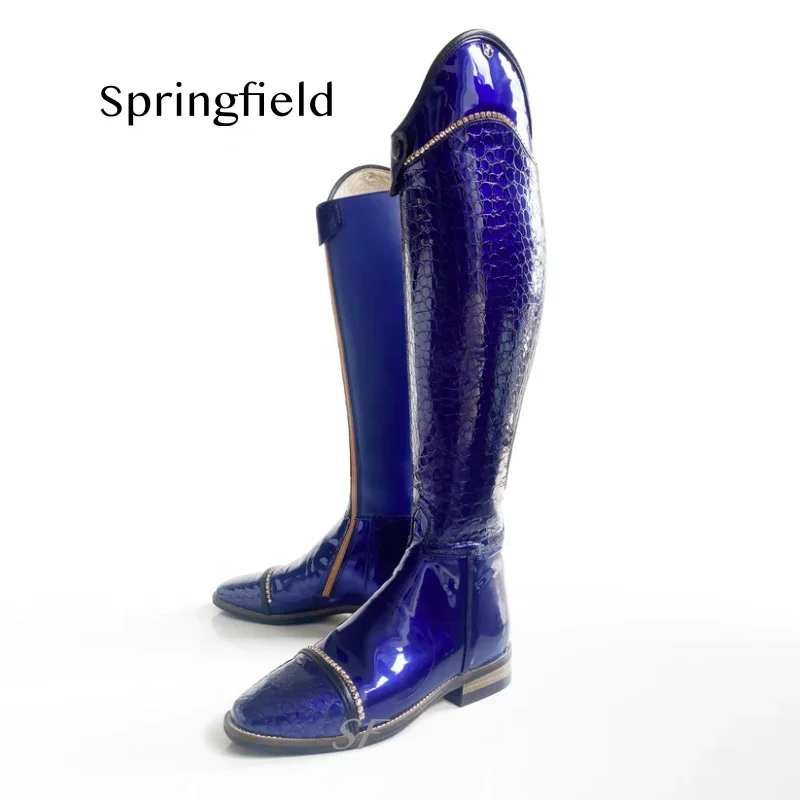 SF EQUESTRIAN HIGH BOOTS HORSE RIDING TALL BOOTS DRESSAGE BOOT LEATHER SHOES