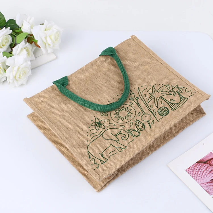 
Natural Eco-friendly jute bag sacking bag tote bag promotional gift 
