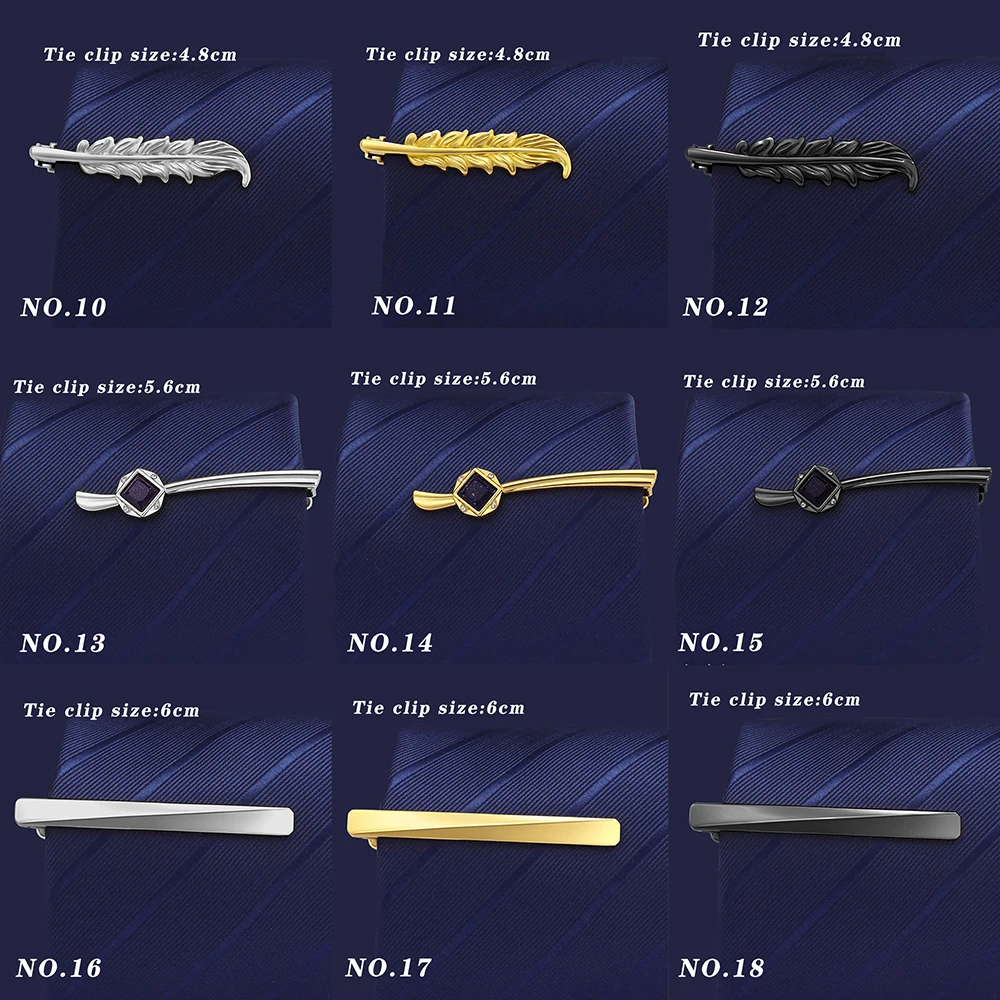 Silver anchor laser LOGO tie clip brass gold glasses tie accessories feather oil inlaid diamond