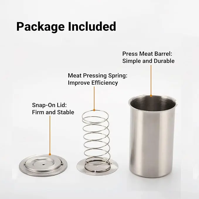 High Quality Stainless Steel Ham Meat Press Maker for Making Healthy Homemade Deli Meat Come  Kitchen Bacon Sandwich