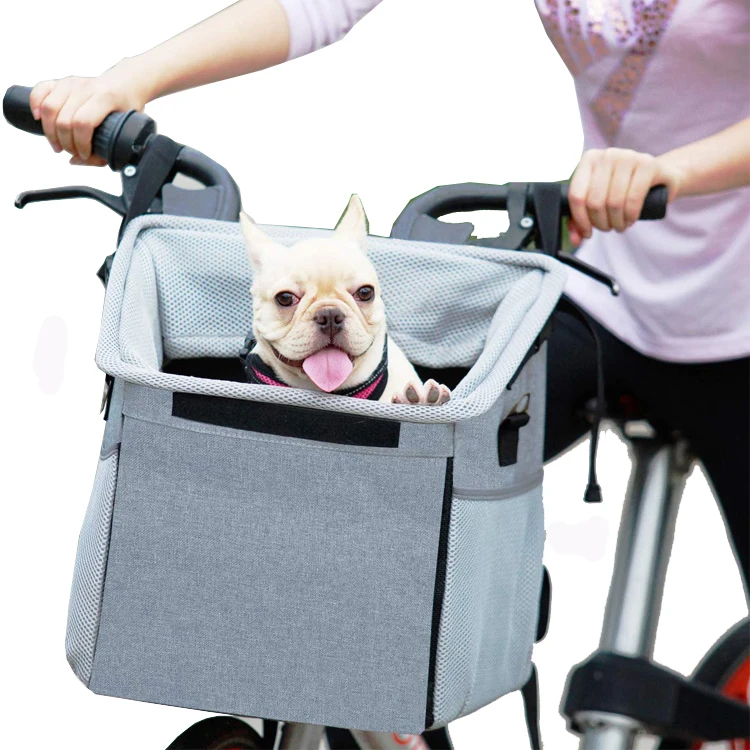 In Stock Hot Pet Products 3 in 1 Front Bicycles Basket Dog Bike Pet Bag Carrier for Bicycle