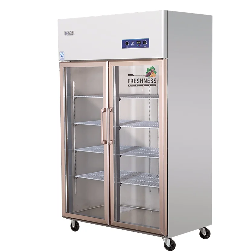 Холодильники со стеклянными дверями из нержавеющей стали