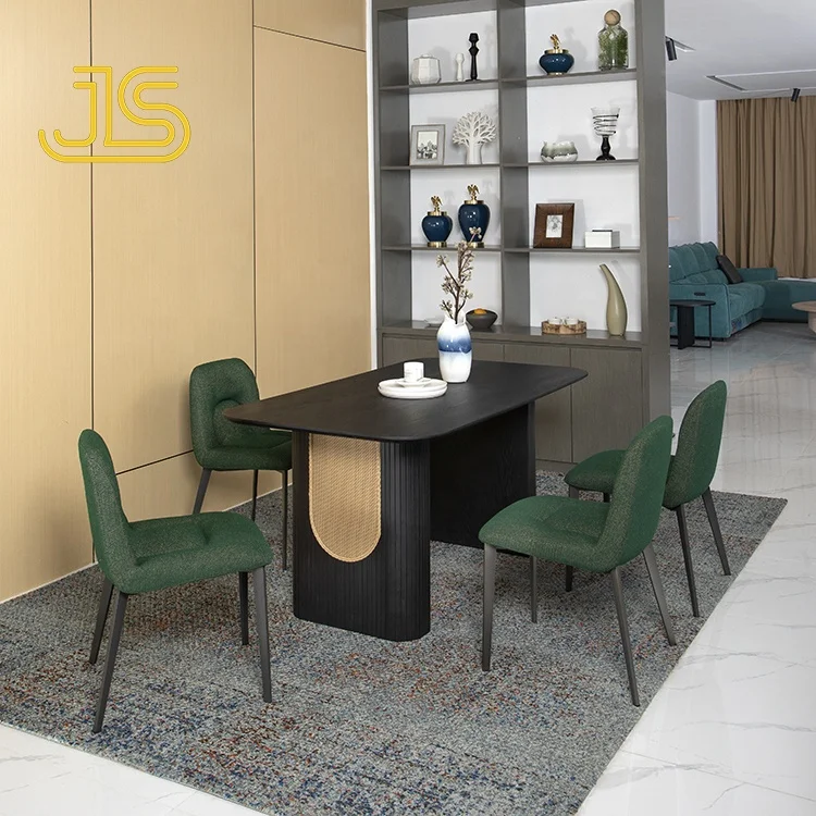 Jinsong New Style Rock Plate Mechanism Adjustable Length Extending Kitchen Dining Luxury Design Metal Tables