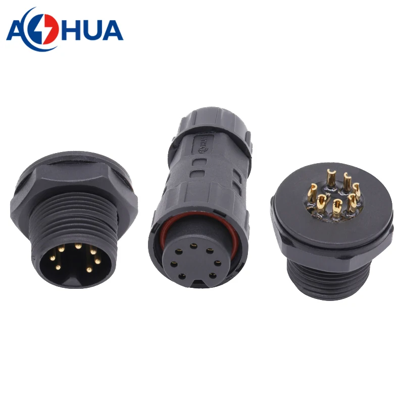 AOHUA провод питания и сигнала мужской женский водонепроницаемый 7-контактный разъем для