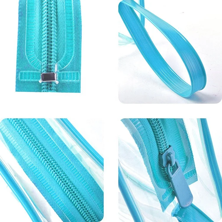Wholesale PVC Clear Vinyl Zippered Makeup Pouch Transparent Waterproof Cosmetic Bag PVC Toiletry Bag