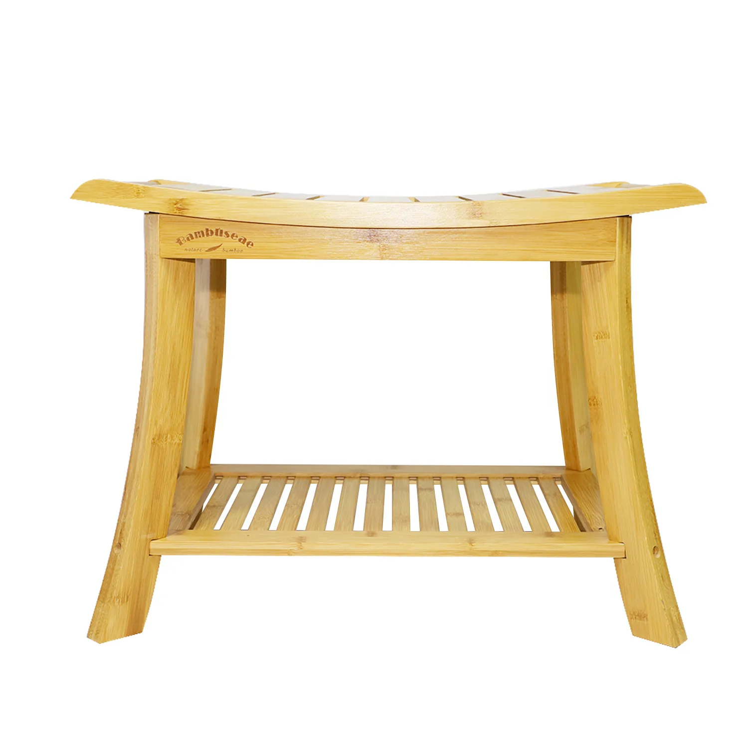 Hot Sale Wholesale Natural Bathroom bamboo change shoe stool European style shoe stool
