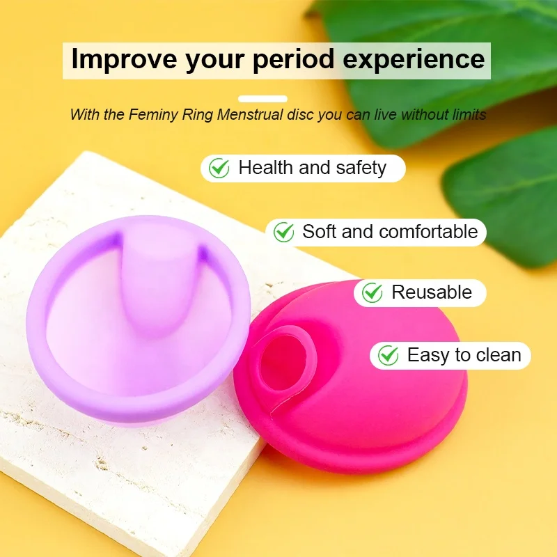 Wholesale 100% Medical Grade Silicone Reusable Menstrual Cup disc Menstrual Disc