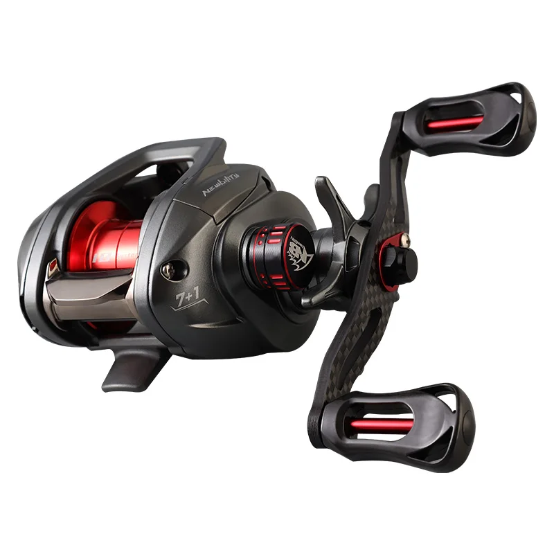 7+1BB 8.0:1 172g Drag 6KG Force Unloading Alarm Carbon Fiber Casting Reels Saltwater Sea Baitcasting Fishing Reel