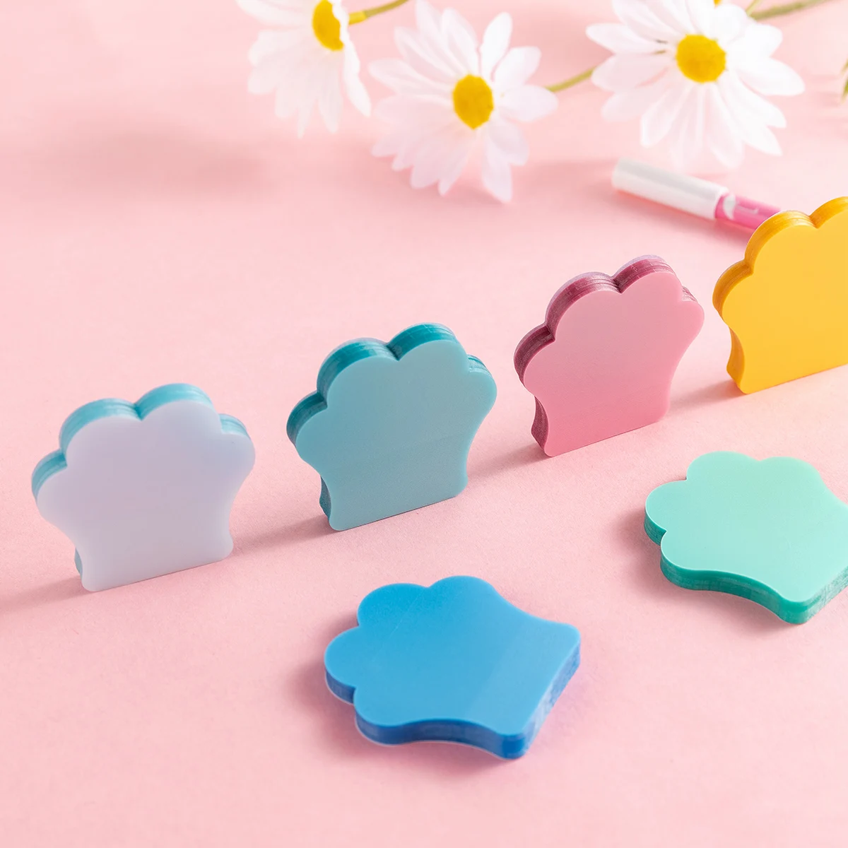 Transparent sticky notes small shining cute memo pad kawaii stationery cat paw school supplies