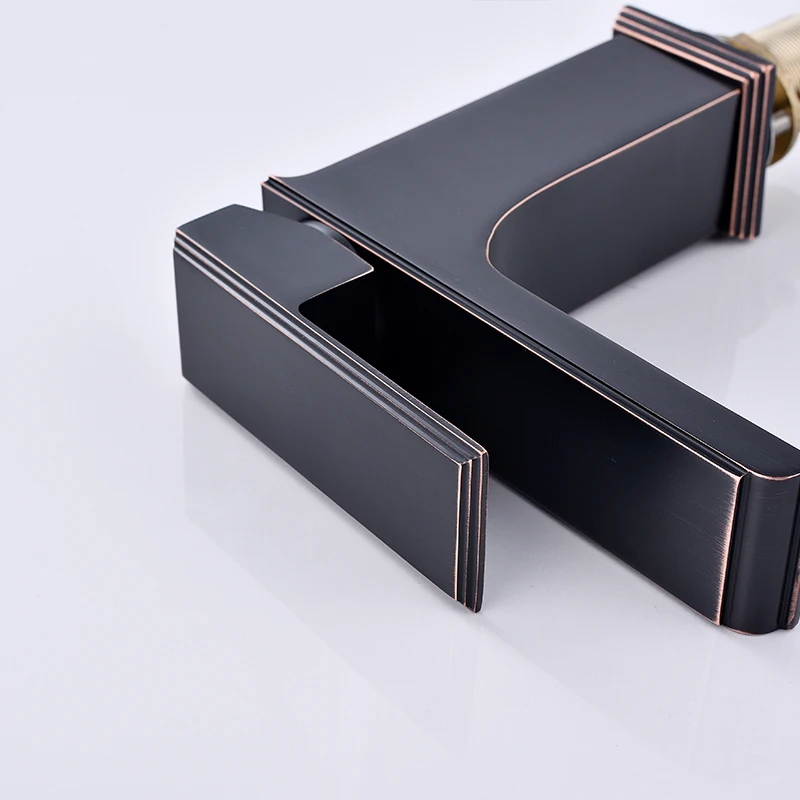 New Square Bathroom Faucet brass Basin Mixer Bathroom Sink Basin Mixer Tap black faucet bathroom mixer