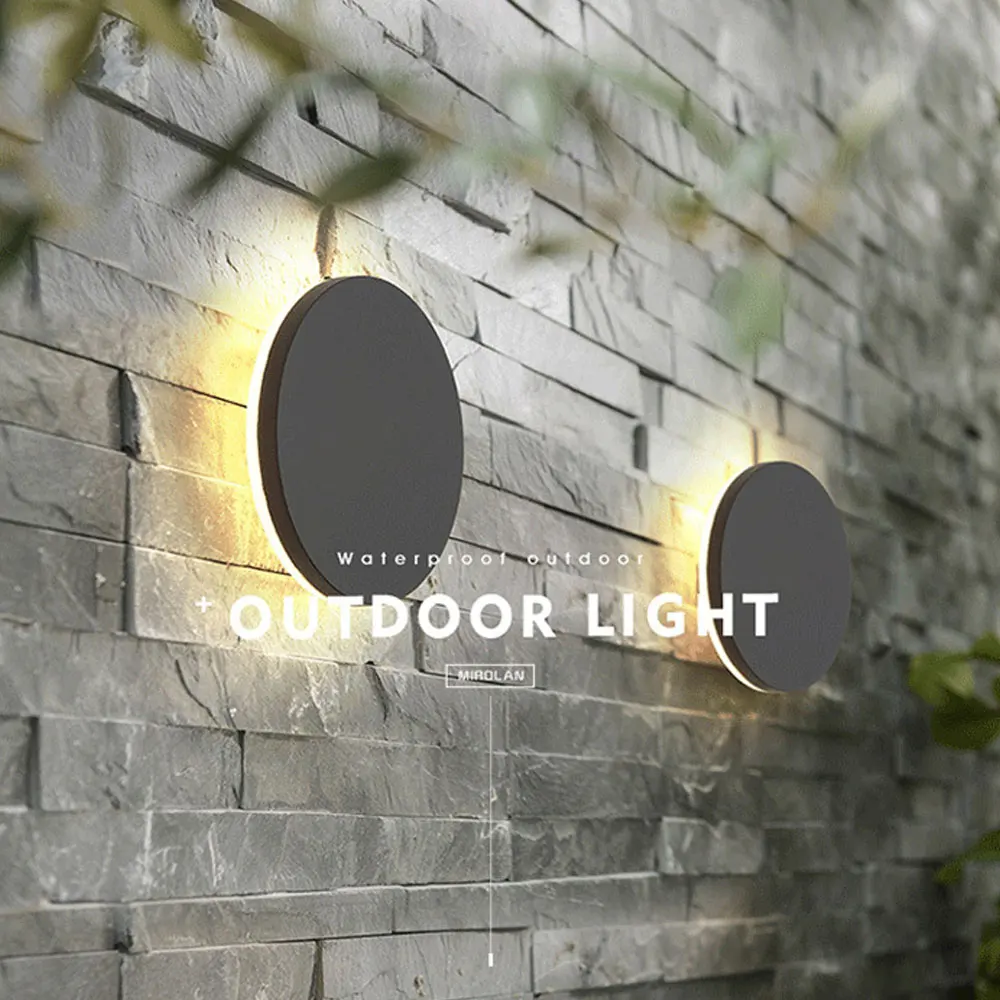 Die-cast Aluminum Lamp Body Triangle Wall Light Outdoor Garden 8W IP65 Outdoor Indoor Round LED Wall Light