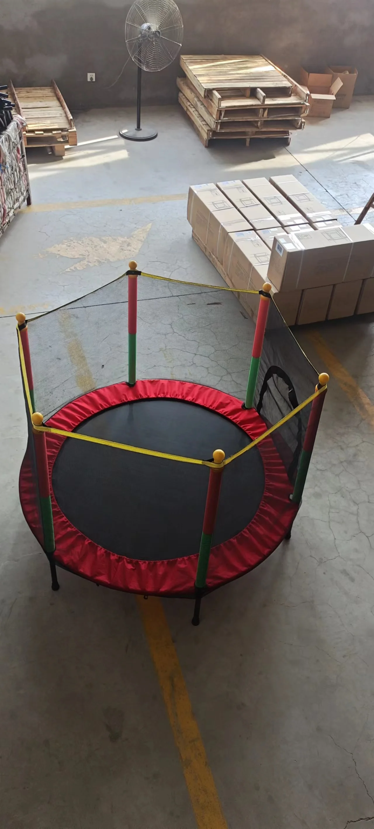 Kids Colorful Trampoline Indoor Jump Round Trampoline With Safety Net Protection