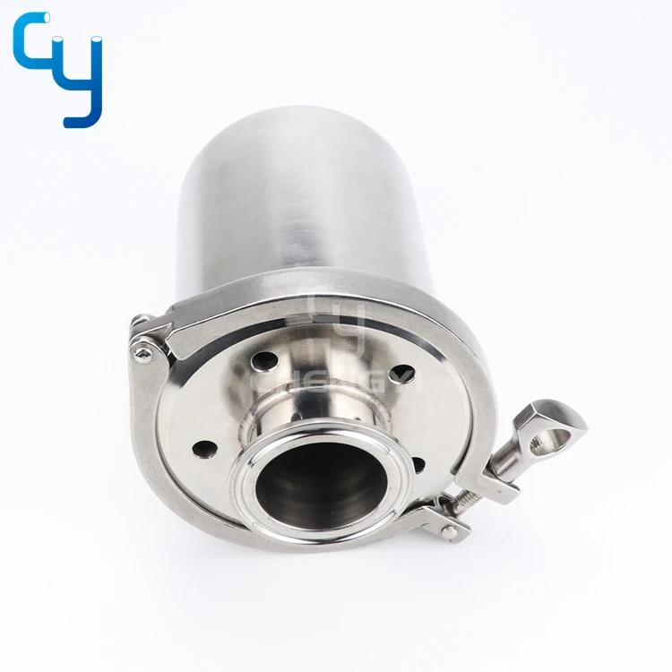 Stainless steel sanitary hygienic tank rebreather