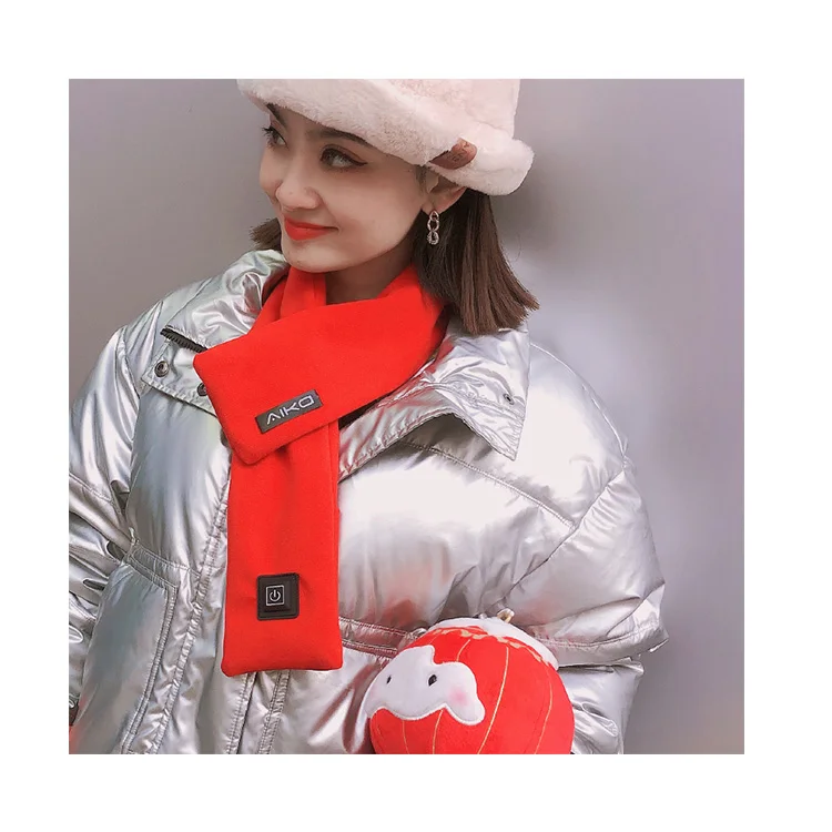 Wholesale winter heated scarf rechargeable heated winter scarf comfortable massage heating scarf