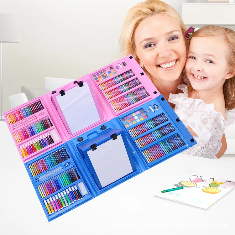 150 pcs Painting Drawing Set Crayon Colored Pencils Watercolors Pens For Kids Children Art Set excellent watercolor pen