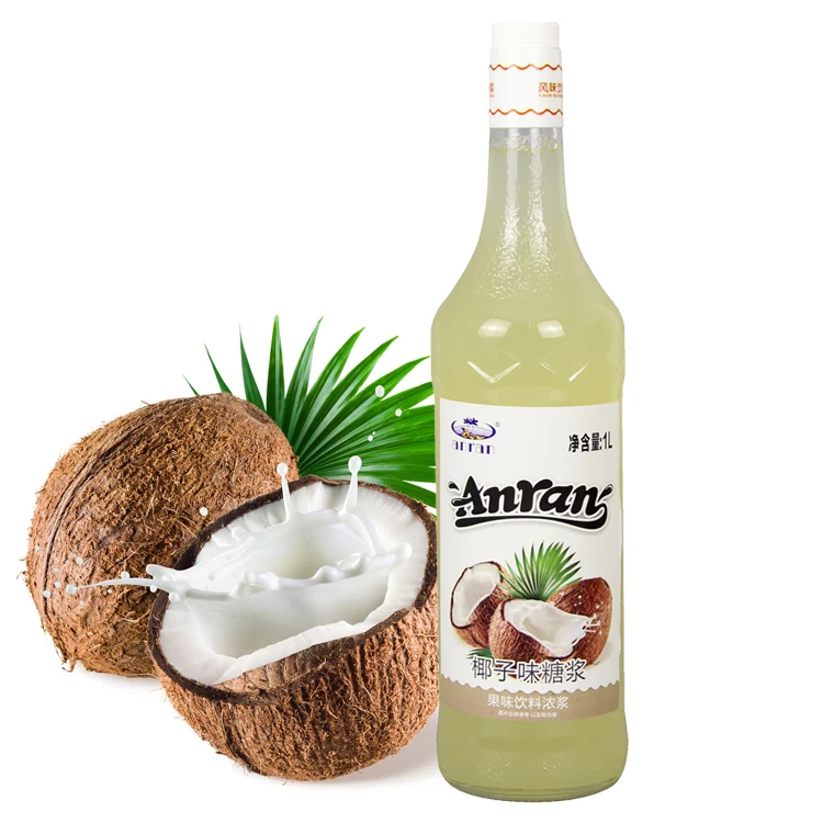 Halal wholesale liquid fruit flavor concentrated juice coconut flavored syrup milk tea ingredients