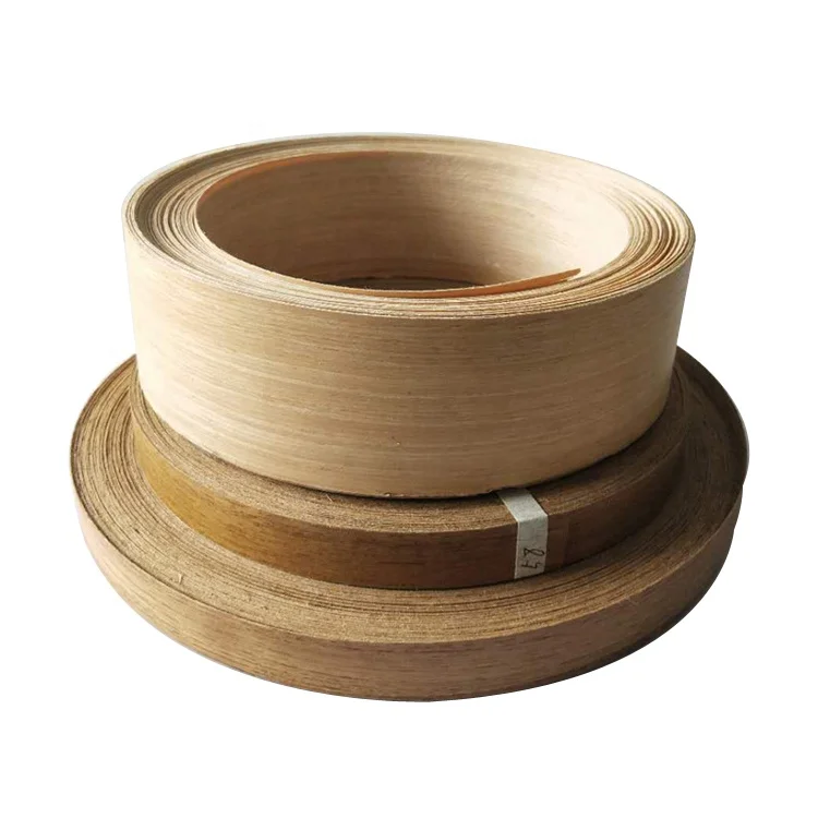 Natural Wood Veneer Edge Banding Tape for Furniture ,vinyl table edge