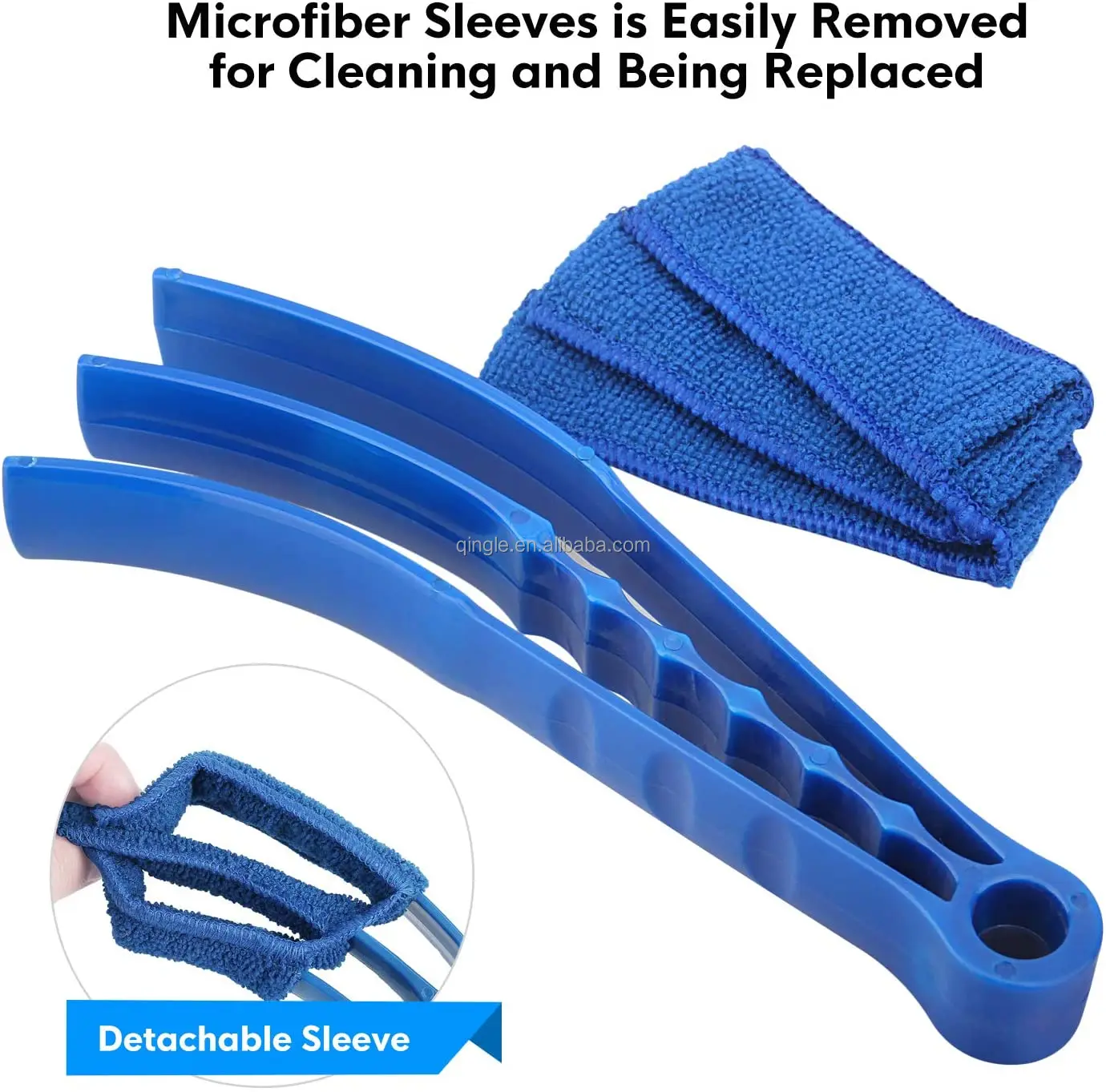 Qingle Hot selling microfiber  duster Shutter Blind cleaning brush for car Domestic air conditioning