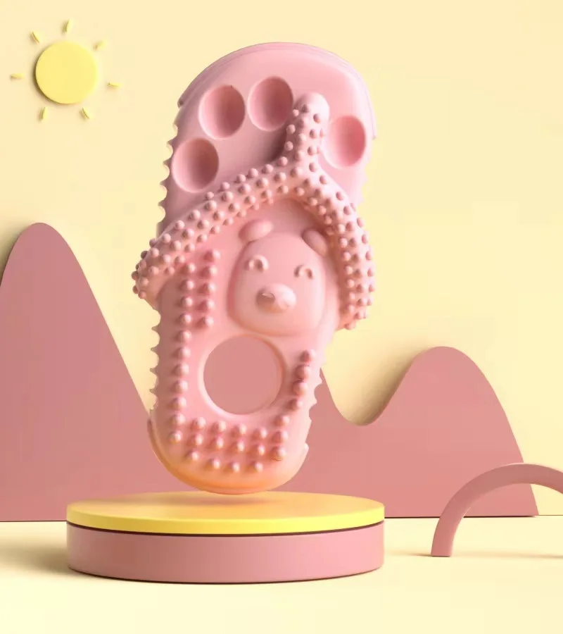 Pet Toy footprints rubber slipper bite-resistant molar vocalization dog toy Puppy Chew Squeaky Toy