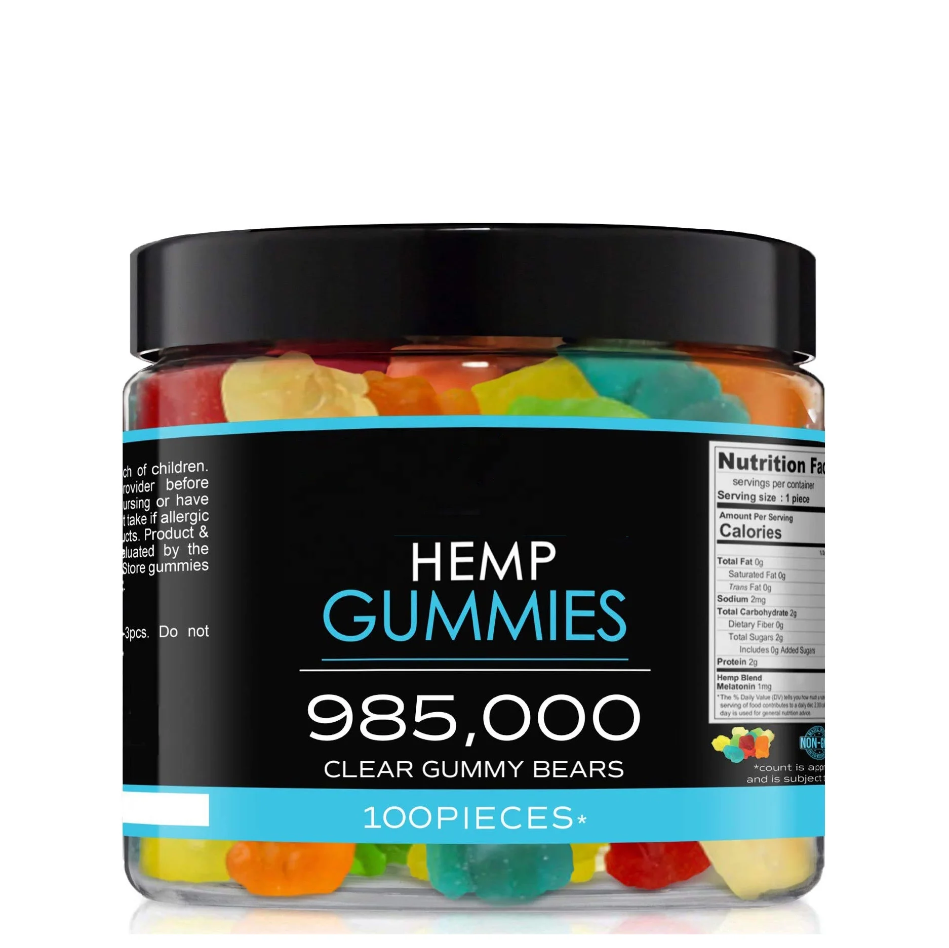 985000mg Hot Sales Hemp Bear Shape Gummy Sweet Fruit Snacks Gummies