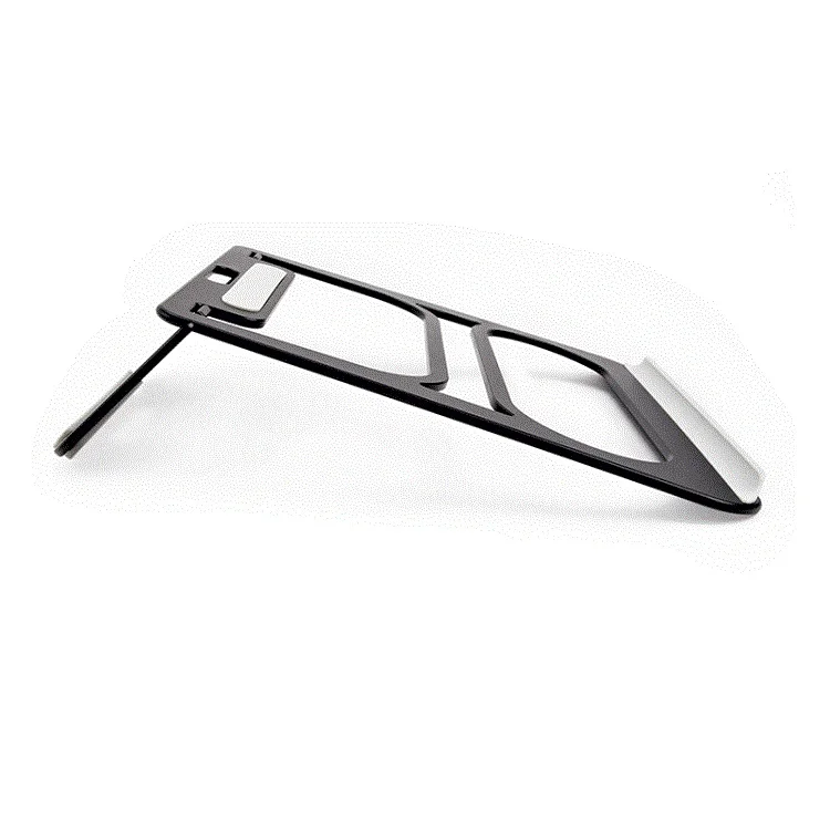 custom fashion anodized silver aluminum alloy notebook portable metal foldable laptop stand