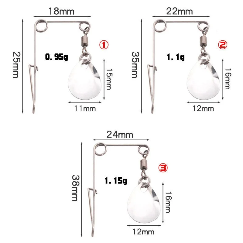 New Arrival Fishing Spinnerbait Wire with Blade Spoon Rigs Accessories for Trout Bass Target Species Lure Fishing Rivers Lakes