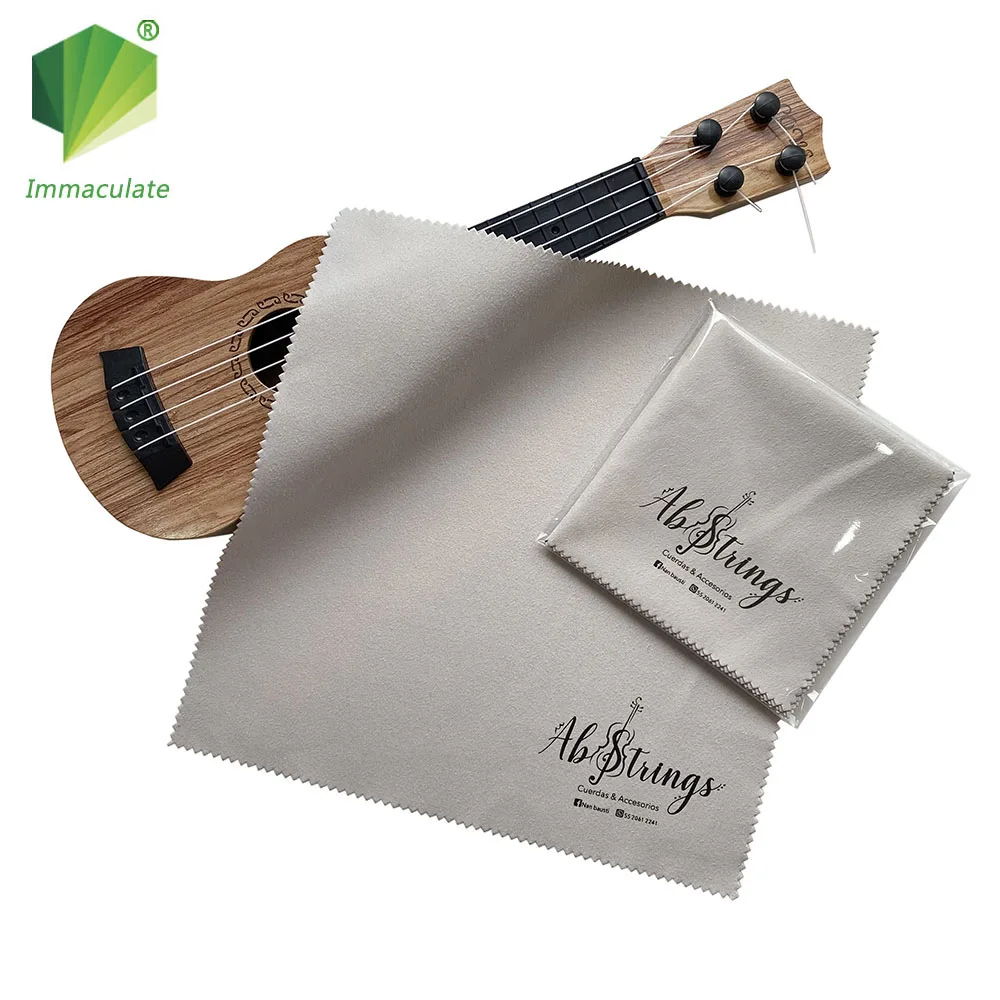 Microfiber Custom Logo Musical Instrument Cleaning Polishing Cloth Wiping Dirty For Violin Piano Guitar