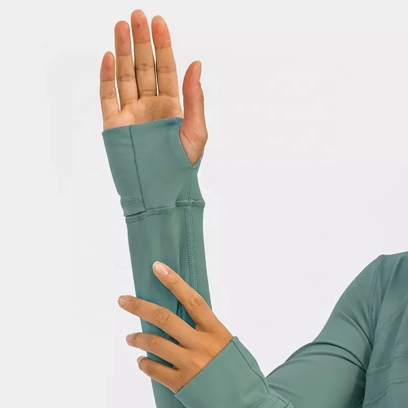 Hot Sale Zip Long Sleeve Yoga Jackets Plus Size Sports Yoga Tops Womens Running Coat Workout Wear Gym Fitness Sportswear Apparel