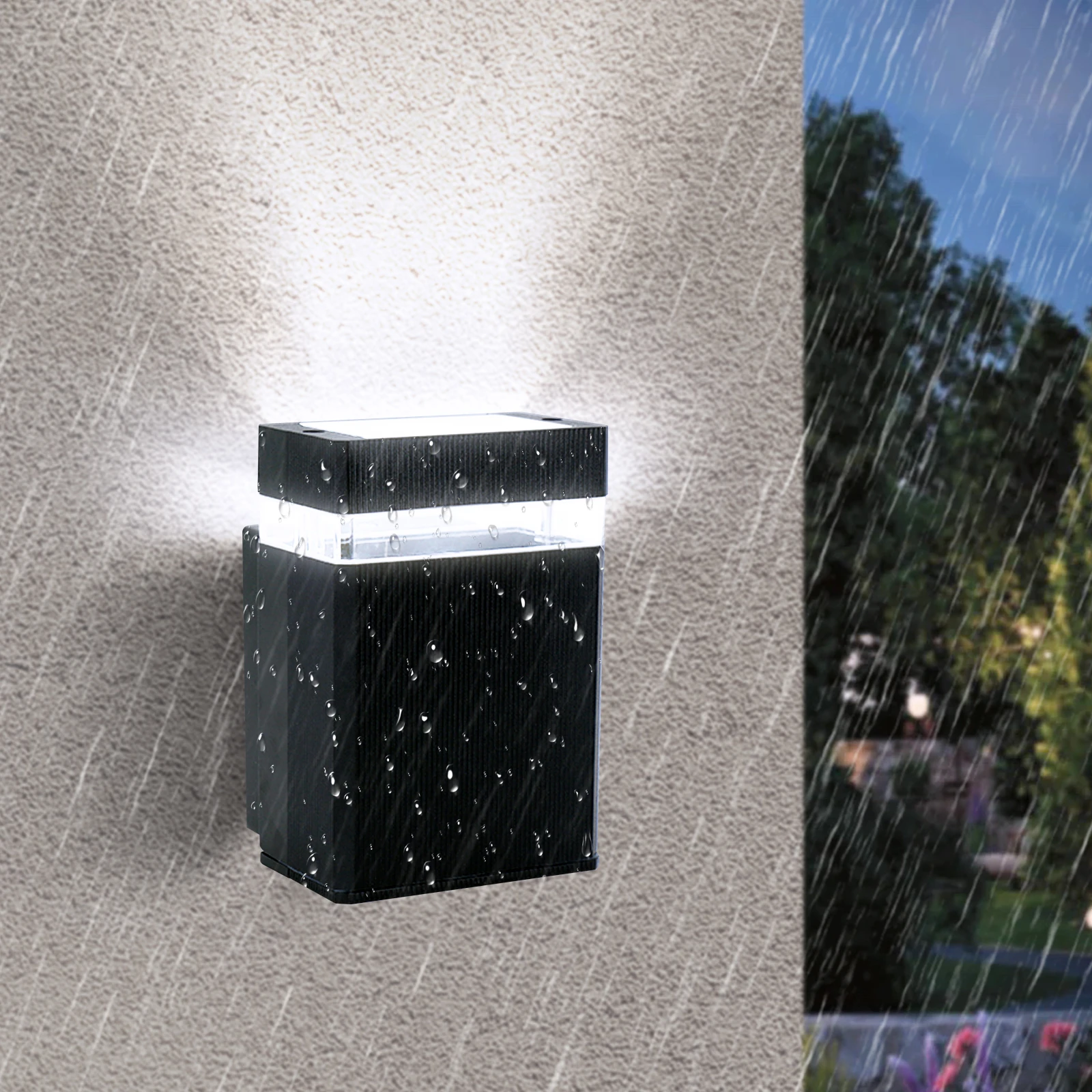 Modern Decoration Aluminum IP65 3000K 9W up down exterior wall mounted light wall outdoor indoor led wall lamp fixture for home