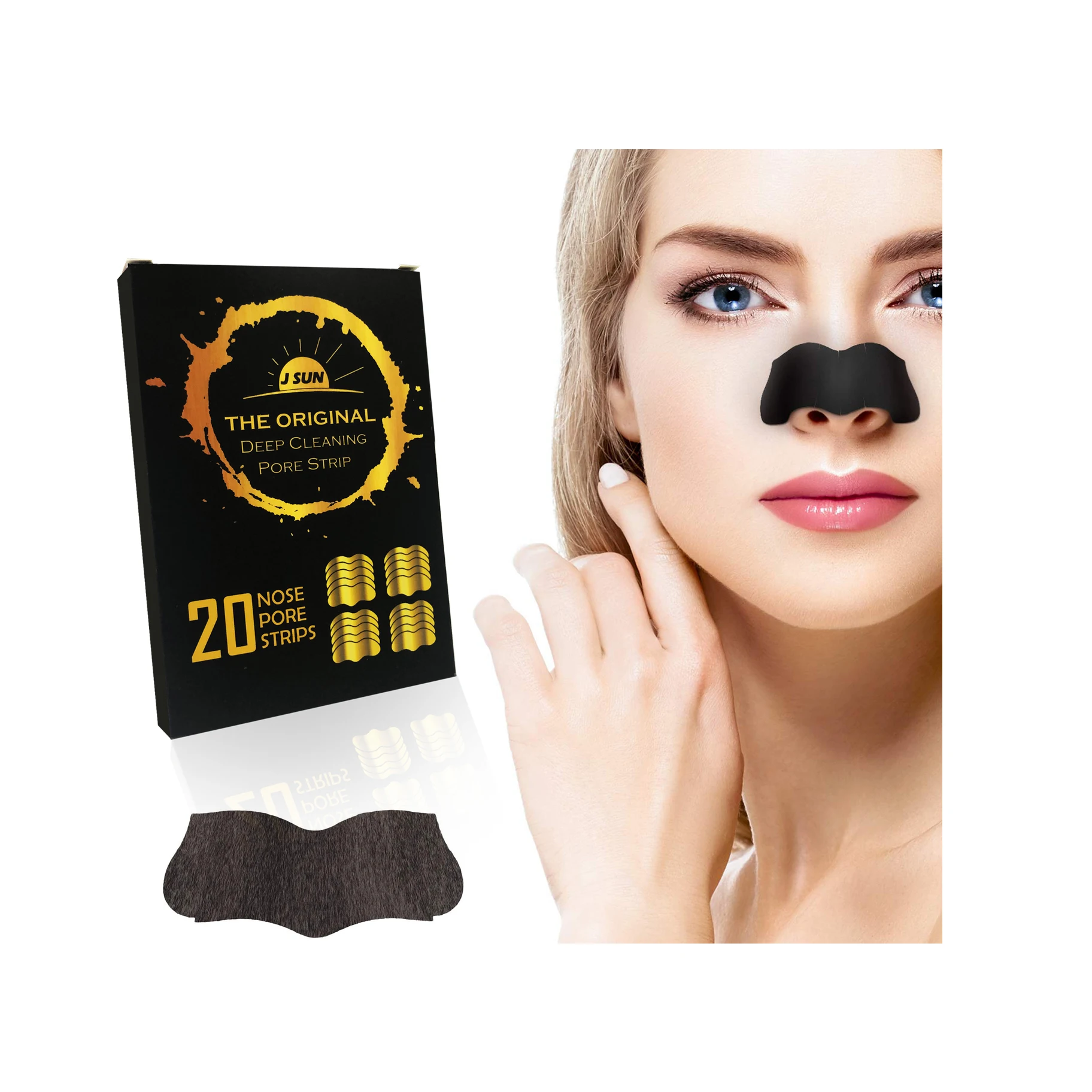 Charcoal Blackhead Remover Pore Strips for Face Nose Pores