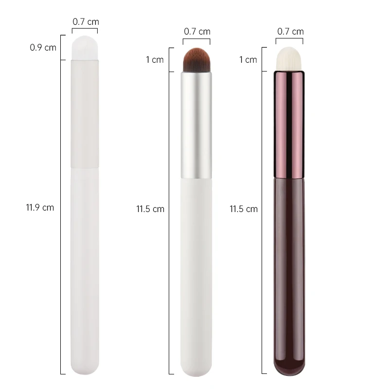 New Design High Quality Lip Brush Round Hair Concealer Brush Light Handle Makeup Brush Set Wholesale