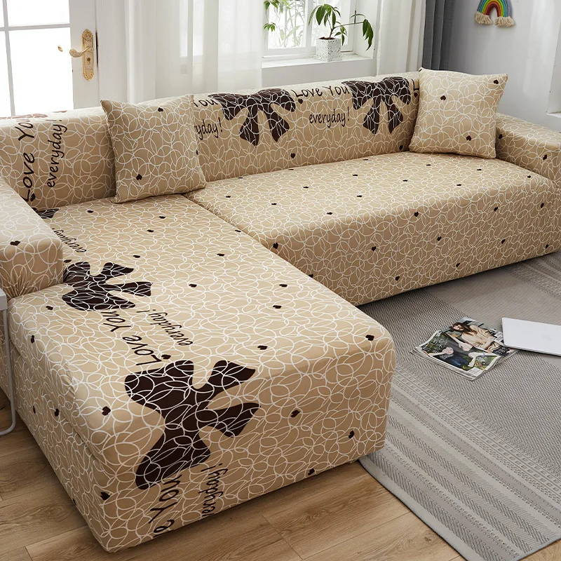 New Design Pattern Spandex Fabric Sofa Elastic Cover Printed Polyester Sofa 3 2 1 Seat Stretchable Sofa Cover