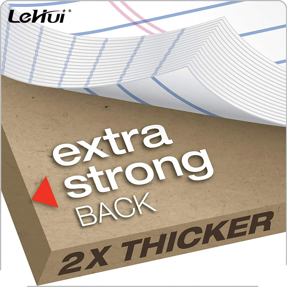 China Manufacturer 8 1/2 X 11 3/4 White Paper Perforations 100 Sheets Legal/Wide Ruling Double Docket Ruled Paper