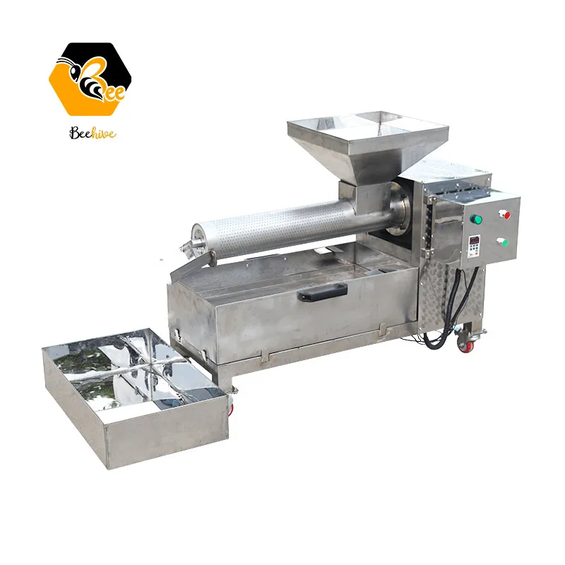 Automatic Beeswax Separator Screw Type Honey Extruding Machine 304 Ss Electric Wax Press Machine Beekeeping Equipment