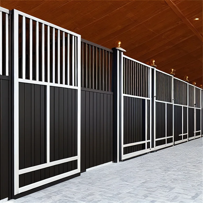 high quality Prefabricated galvanized Horse Stall bamboo stable door