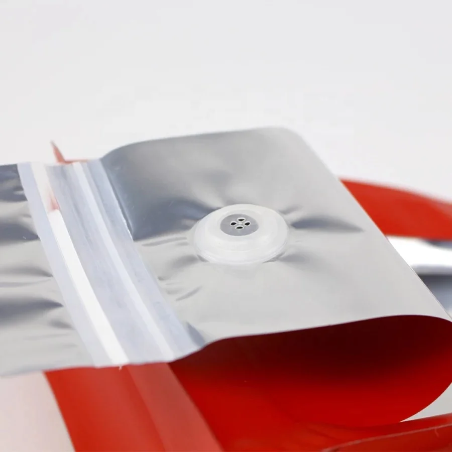 8oz 12oz Doy Pack Aluminum Foil Zip Lock Coffee Bag With Degassing Valve