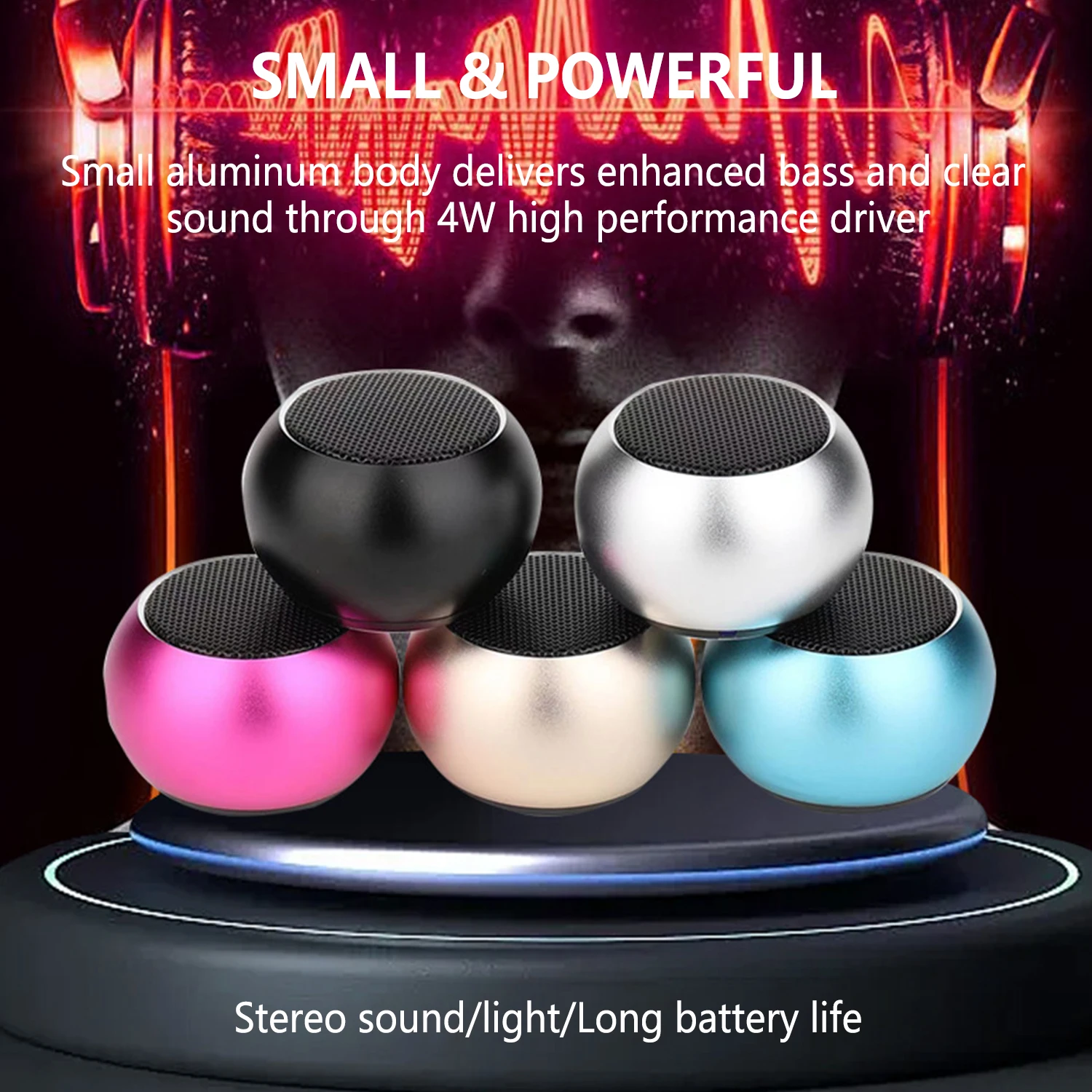 Best Selling Travel Speaker Mini Small Support TF Card 3D Surrounded Wireless Outdoor Stereo Surround Bass Portable Speaker