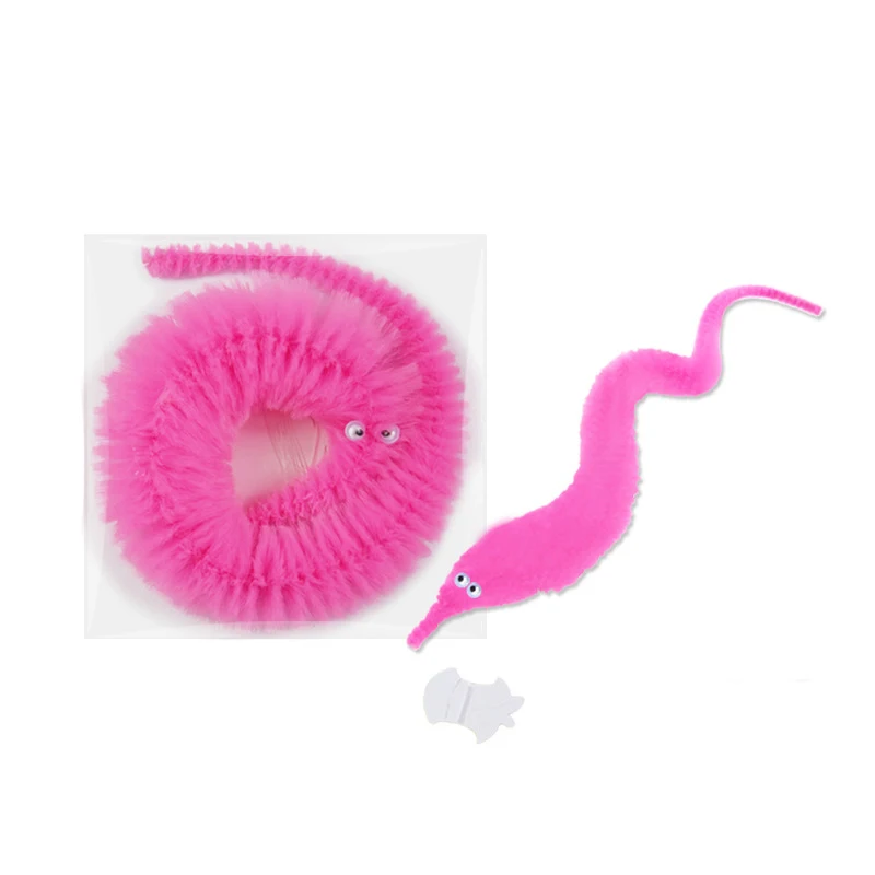 Street Magic Funny  Wiggle Twist Worm 23 cm  Plush Worm  Magic Trick Wiggly Plush  Rainbow Color Worm Toy