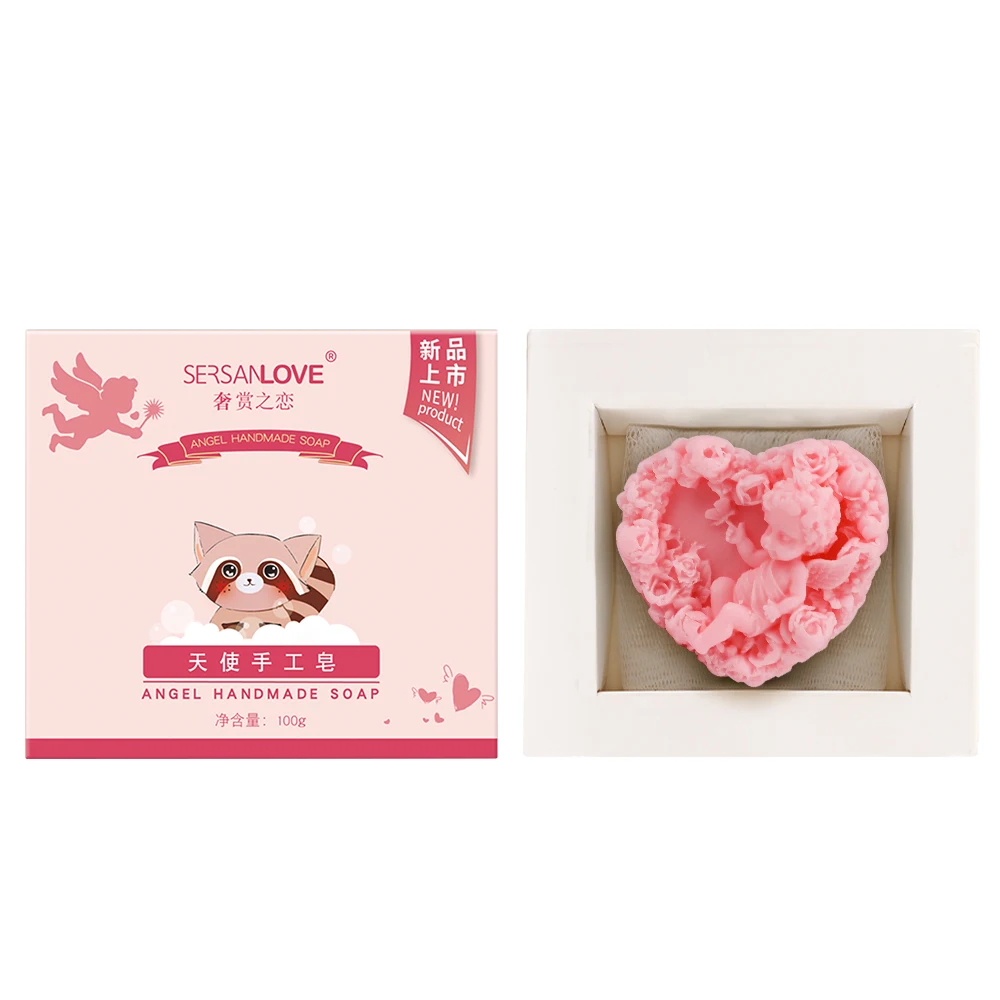 SERSANLOVE Angel Handmade Soap Essential Oil Face Shower Soap Private Label custom moisturizing skin care  handmade soap