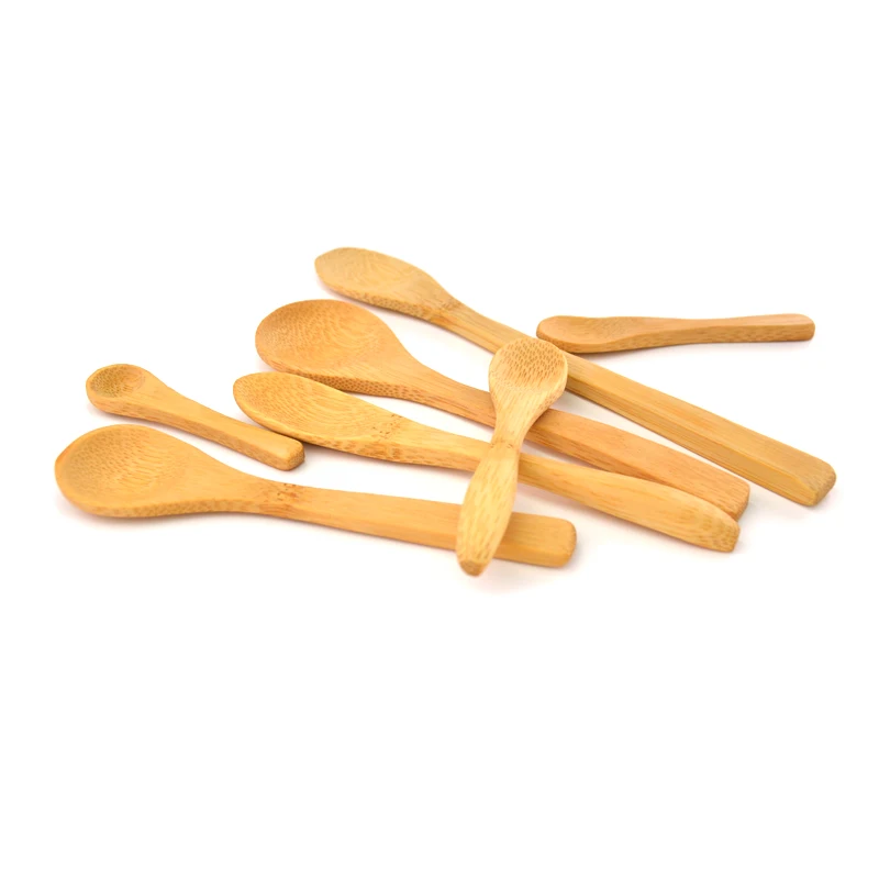 Mini bamboo spoon condiments spoons for kitchen salt spoon