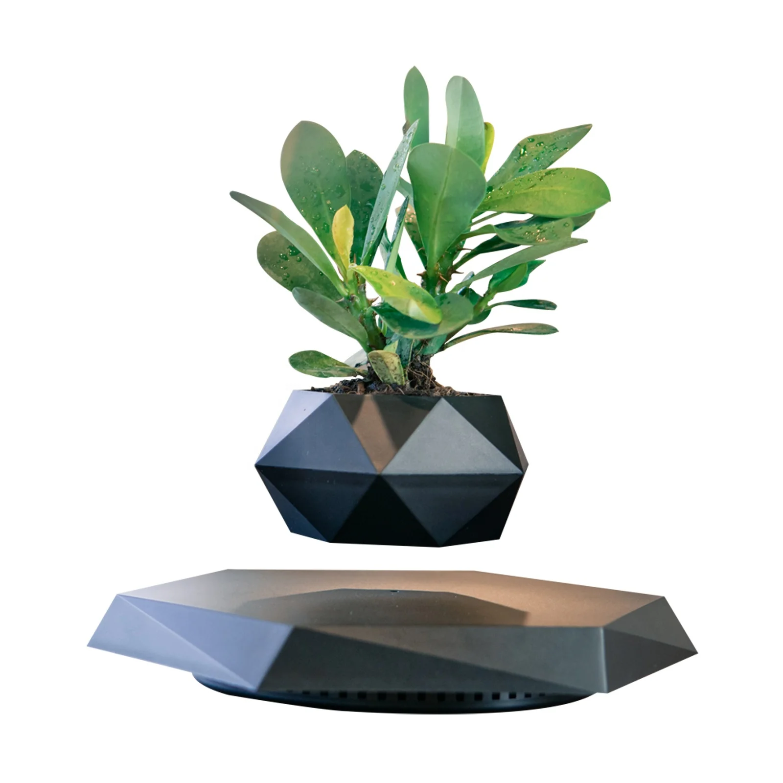Magnetic Levitating Plant Pot Rotating Floating Pot Creative and Unique Gifts Bonsai Potted Home Decoration